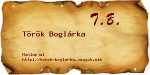 Török Boglárka névjegykártya