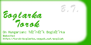 boglarka torok business card